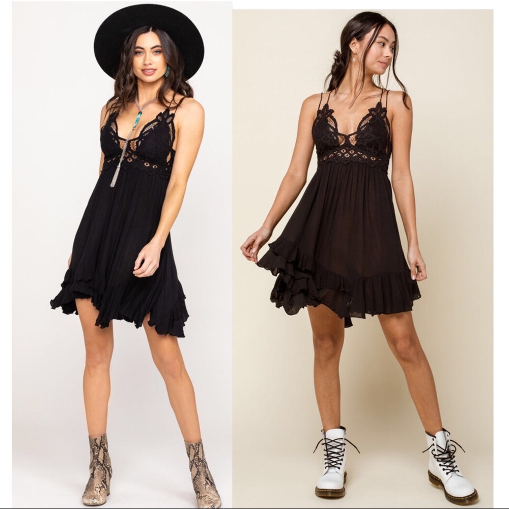 Free People Adella Slip - Black NWT